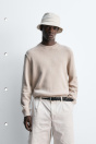 Zara ОБЫЧНЫЙ СВИТЕР ИЗ ХЛОПКА И ЛЬНА 523990089-712-3