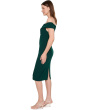 Cross Pleated Neck Sheath