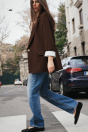 Zara Блейзер С ЗАКАТАННЫМИ РУКАВАМИ И УЗОРЧАТЫМИ ПОЯСАМИ 521551406-700-1