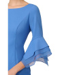 Knit Crepe Tiered Sleeve Dress