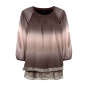 Batikbluse, taupe-sand