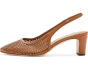 Klaire Perforated Leather Slingback Pumps