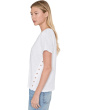 Upper Deck - Short Sleeve Tee with Assymetrical Side Button Detail