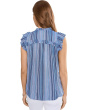 Petite Flutter Sleeve Ruffled Woven Top
