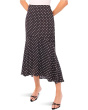 Charmeuse Flouncy Hem Midi Skirt
