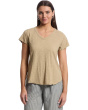 V-Neck Tee with Curved Hem