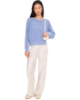 Petite Peruvian Cotton Blend Crew Neck Sweater