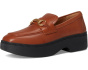 F-Luma Chunky-Snaffle Leather Demi-Wedge Loafers