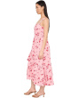 Asymmetrical Ruffle Hem Midi Dress