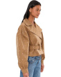 Cropped Belted Trench Coat
