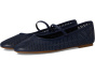 Jayna Perforated Leather Mary Jane Flats