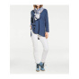 V-Pullover, jeansblau