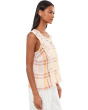 Cap Sleeve Dolman Embroidered Woven Top