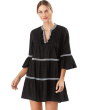 Cotton Clip Embellished Tier Dress