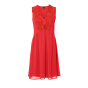 Babydoll-Chiffonkleid, koralle