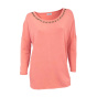 Pullover m. Strass, apricot