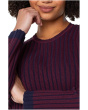 Long Sleeve Crew Neck Ribbed Sweater
