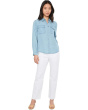 Denim Long Sleeve Shirt with Pockets