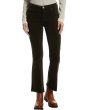 Kelsey Corduroy High-Rise Fab Ab Ankle Flare With Raw Hem in Olive
