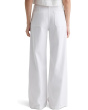 Stella Mid-Rise Cinched Wide Leg Palazzo in White
