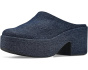 Platfforms Denim Heeled Mules