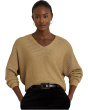 Metallic Rib-Knit Dolman-Sleeve Sweater