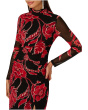 Mockneck Ruched Maxi Dress