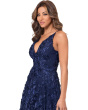 Long Soutache Mesh V Neck