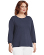 3/4 Sleeve Hi-Lo Tunic with Side Slits