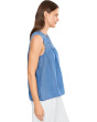 Chambray O'lei Sleeveless Ruffle Top