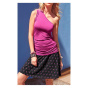 Shirt + Rock, pink-schwarz