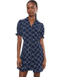 Smocked Cuff Puff Sleeve Dress