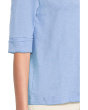 Cuffed Sleeve Split Neck
