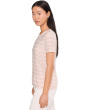 Short Sleeve Crew Neck Knit Tee With Rib Trim
