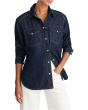 Oversized Western Shirt In Rinse Wash