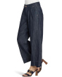 Teresa Ankle Pleat Jeans in Dark Indigo