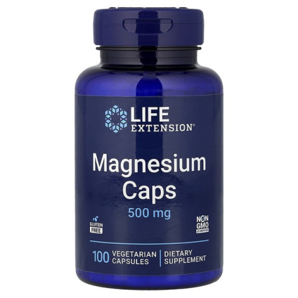 Life Extension, Магний в капсулах, 500 мг, 100 вегетарианских капсул