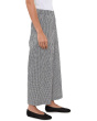 Petite Organic Cotton Pucker Check Ankle Wide Pants