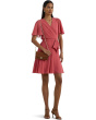 Crinkle Georgette Surplice Dress