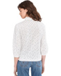 Knit Eyelet Ruffle Neck Top