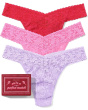 Signature Lace Low Rise Thong 3-Pack