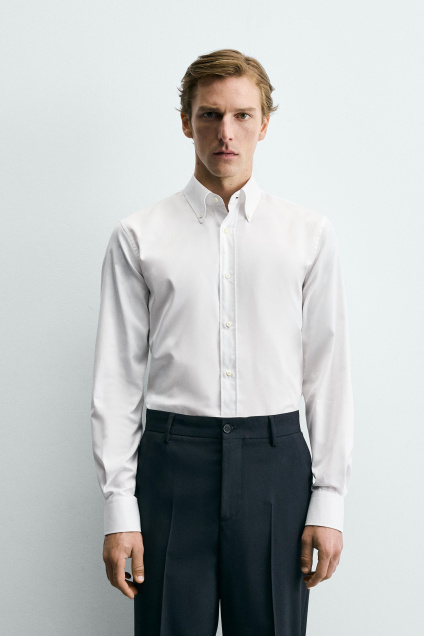 Zara ОБЫЧНАЯ ХЛОПКОВАЯ РУБАШКА 538415199-250-2