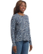Wild at Heart - Rounded Neck Printed Sweater with Front Seam Detail