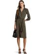 Chain-Print Crepe Shirtdress