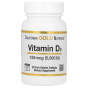 California Gold Nutrition, витамин D3, 125 мкг (5000 МЕ), 90 капсул из рыбьего желатина