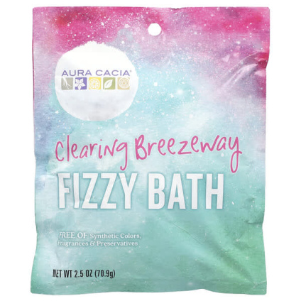 Aura Cacia, Fizzy Bath, Очистительный проход, 2,5 унции (70,9 г)