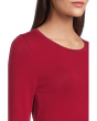 Sheer Knit Round Neck Slim Long Sleeve Tee