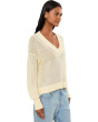 Linen Arline V-neck Pullover- Finer Count