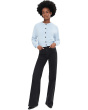 Raglan-Sleeve Cropped Cardigan in Merino Wool