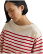 Striped Jersey Boatneck Top